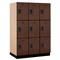 Salsbury Industries 3 Tier Designer Locker, 54"Wx76"Hx24"D, 9 Door, Mahogany 18-23364MAH - alternate 1